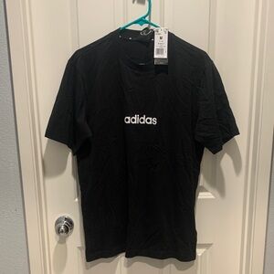 Adidas Men's Black Tee with White Logo NWT